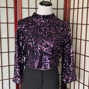 Zara sequin crop top